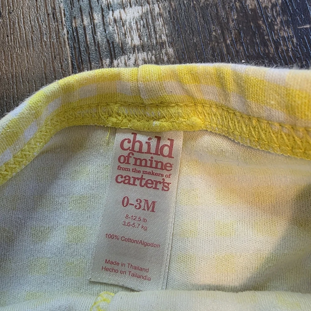 Cat & Jack Yellow Checkered Leggings